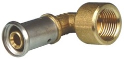 Угольник пресс 16 х 1/2" ВР Henco