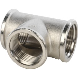 Тройник никелированный STOUT ВВ 1/2"
