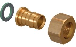 UPONOR Q&E ШТУЦЕР С НАКИДНОЙ ГАЙКОЙ 20-G3/4"