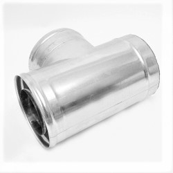 Сэндвич-тройник Ferrum 90° (430/0,8 мм + оц.) Ø 115х200