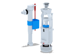 WC8010C Набор АниПласт с боковой подводкой G 1/2", с пластиковым штуцером кнопка хромированная