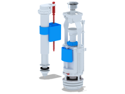 WC9510C Набор АниПласт с нижней подводкой G 1/2" с пластиковым штуцером, кнопка двойная хромированная